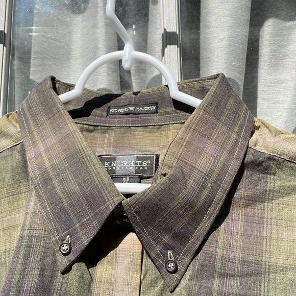 Knights Sports Wear Long Sleeve Button Up Front Pocket Shirt ~ Men’s 3X - Picture 4 of 7